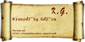 Kisszély Géza névjegykártya